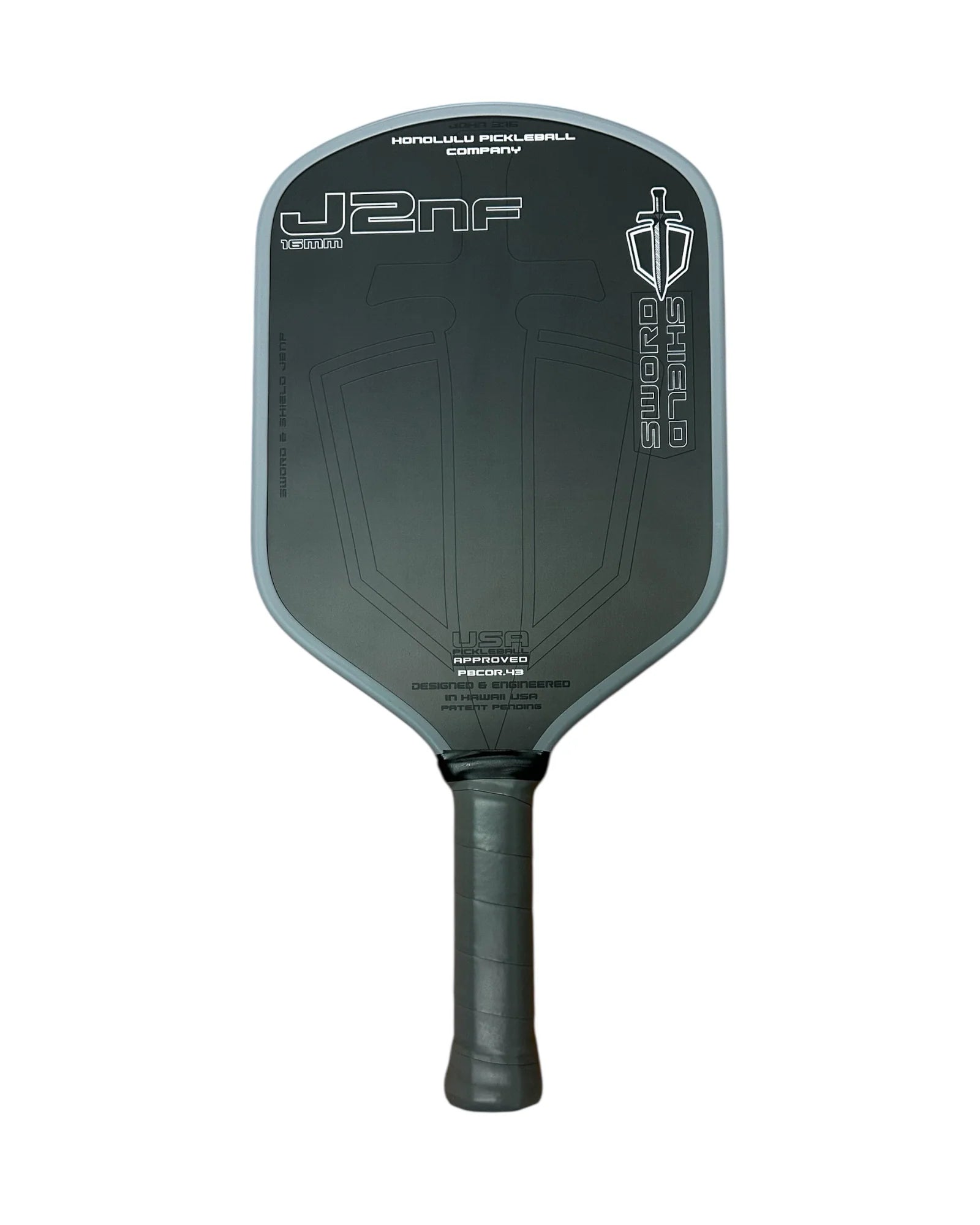 新品‼︎ SWORD＆SHIELD J2NF ピックルボール パドル 224g Honolulu Sword & Shield J2NF Carbon Fiber Pickleball Paddle
