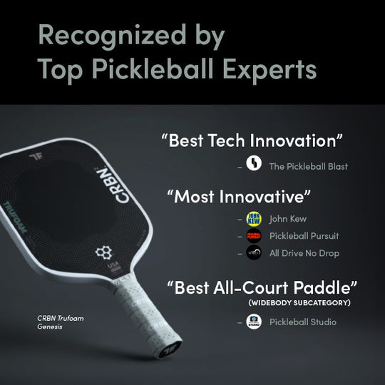 CRBN¹ TRUFOAM Genesis — Raw Carbon Fiber Pickleball Paddle